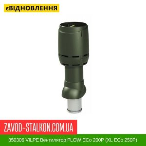 ціна 350306 VILPE Вентилятор FLOW ECo 200P (XL ECo 250P) Зелений Івано-Франківськ