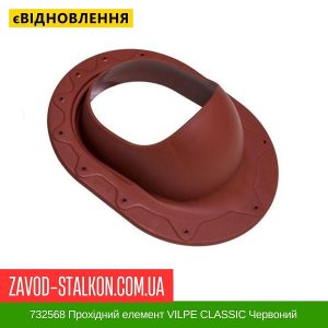 ціна 732568 Прохідний елемент VILPE CLASSIC Червоний Івано-Франківськ