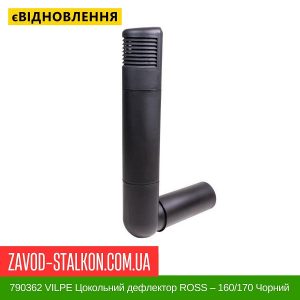 ціна 790362 VILPE Цокольний дефлектор ROSS – 160-170 Чорний Івано-Франківськ