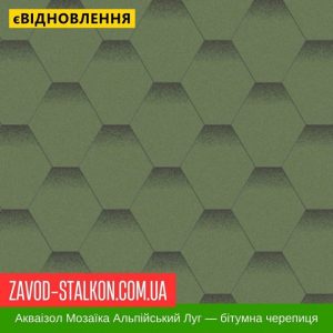 ціна Акваізол Мозаїка Альпійський луг - Гнучка Бітумна черепиця Івано-Франківськ