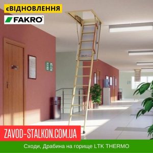 ціна Сходи Драбина для горища FAKRO LTK THERMO, 60*120*280 Івано-Франківськ