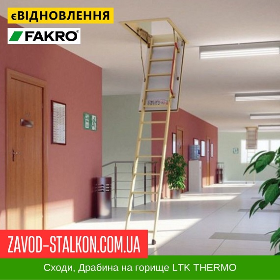 ціна Сходи Драбина для горища FAKRO LTK THERMO, 60*120*280 Івано-Франківськ