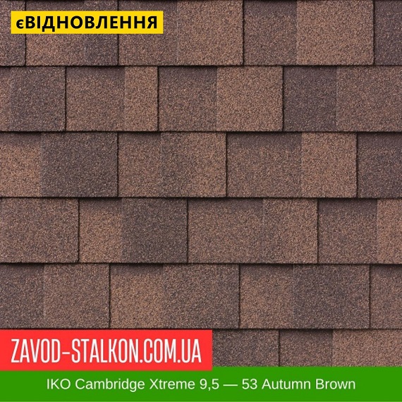 ціна на IKO Cambridge Xtreme 9,5: 53 Autumn Brown - Бітумна черепиця