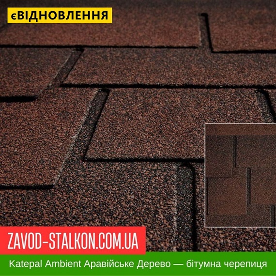 ціна Катепал Ambient Аравійське дерево - Гнучка Бітумна черепиця Івано-Франківськ