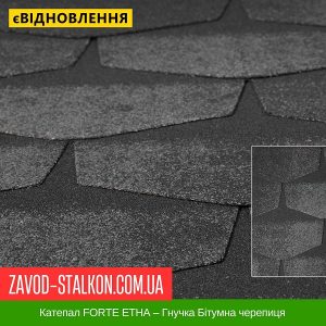 ціна Катепал FORTE ЕТНА – Гнучка Бітумна черепиця Івано-Франківськ