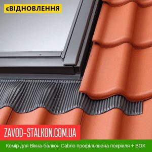 ціна Комір для Вікна-балкон Cabrio профільована покрівля + BDX 2000 Івано-Франківськ