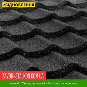 ціна Квінтайл Стандард Чорний – Композитна черепиця Івано-Франківськ