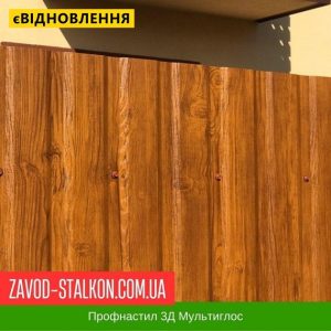 ціна Профнастил Металопрофіль 3Д Мультиглос під дерево Івано-Франківськ
