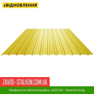 ціна Профнастил Металопрофіль 1003 Ral - Жовтий Колір Івано-Франківськ