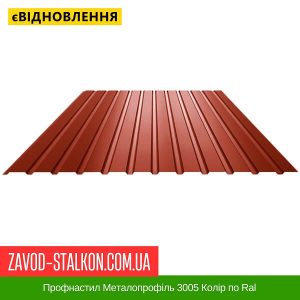 ціна Профнастил Металопрофіль 3005 Колір по Ral Івано-Франківськ