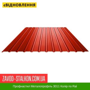 ціна Профнастил Металопрофіль 3011 Колір по Ral Івано-Франківськ