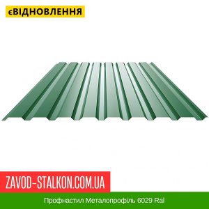 ціна Профнастил Металопрофіль 6029 Ral Салатовий Івано-Франківськ