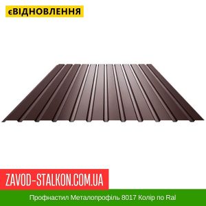 ціна Профнастил Металопрофіль 8017 Колір по Ral Івано-Франківськ