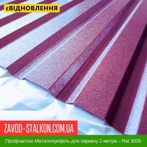 ціна Профнастил Металопрофіль для паркану 2 метра – Ral 3005 Івано-Франківськ