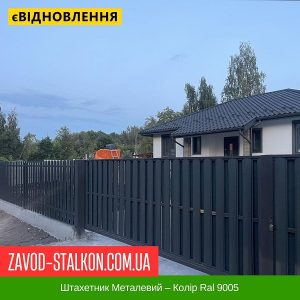 ціна Штахетник Металевий – Колір Ral 9005 Івано-Франківськ