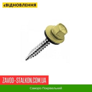 ціна Саморіз Покрівельний по дереву 4,8*35 мм - RAL 1015 Івано-Франківськ