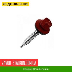ціна Саморіз Покрівельний по дереву 4,8*35 мм - RAL 3009 Івано-Франківськ