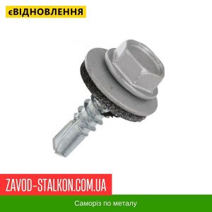 ціна Саморіз по Металу 4,8*19 мм - RAL 9006 Івано-Франківськ