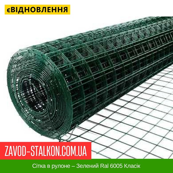 ціна Сітка в рулоне – Зелений Ral 6005 Класік Івано-Франківськ