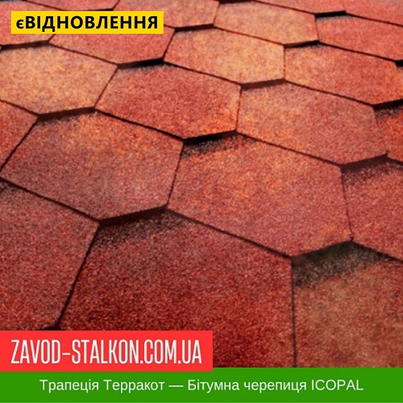 ціна Гнучка Бітумна черепиця ICOPAL - Трапеція Теракотовий Івано-Франківськ