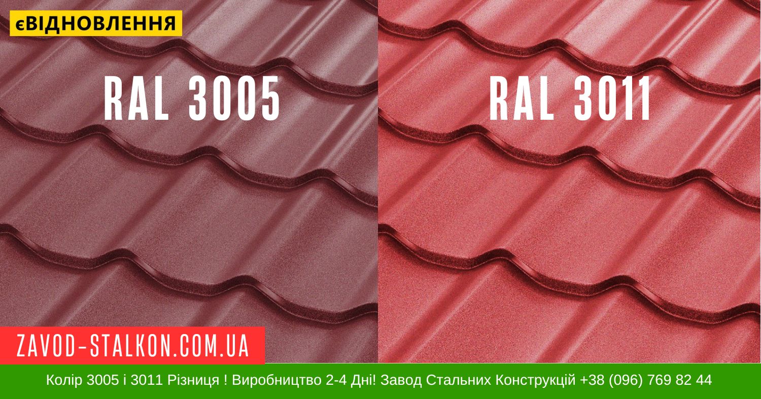 zavod-stalkon.com.ua 3005 і 3011 колір різниця